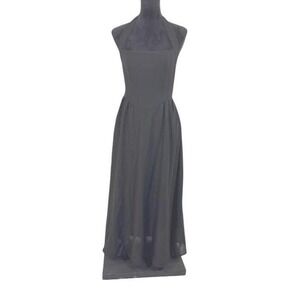 Black Halter Neck Maxi‎ Dress Size M